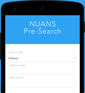nuans search app opstart preliminary business