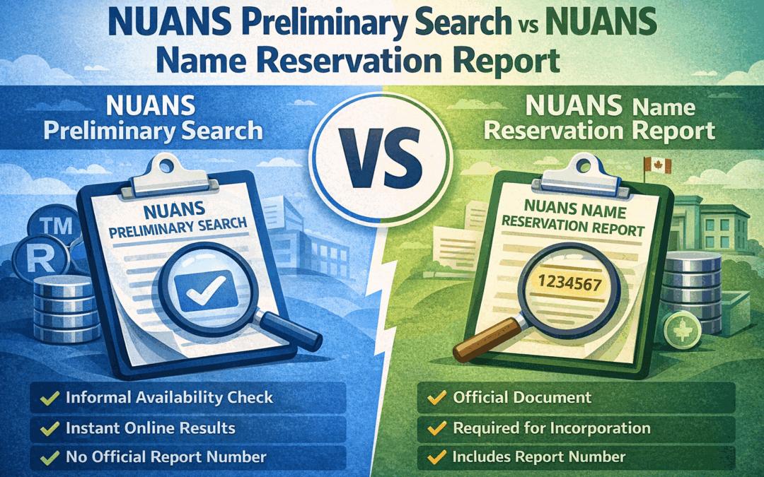 NUANS Preliminary Search vs NUANS Name Reservation Report: What’s the Difference?